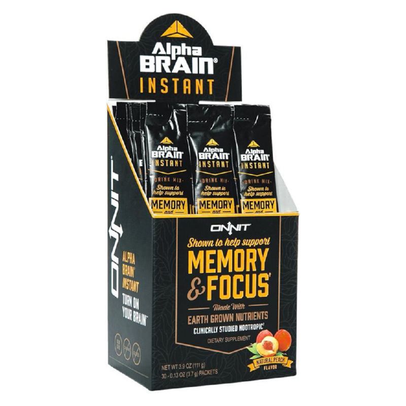 URBAN  Onnit Alpha BRAIN Instant Drink Mix Natural Peach Packets